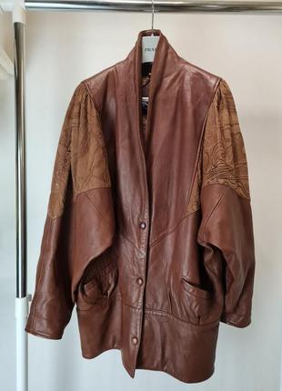 Куртка кожа vintage2 фото