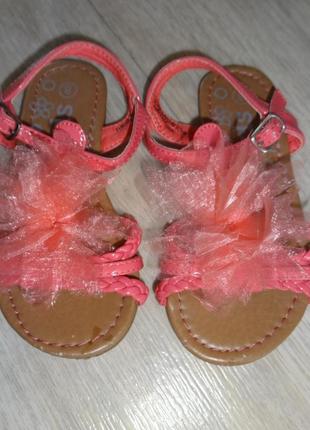 Красивые розовые боссоножки сандали на девочку 25 26 16 16,5см1 фото