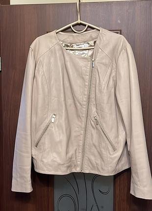 Кожаная куртка mango