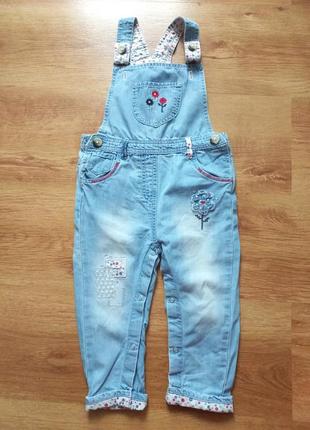 Літній джинсовий комбінезон baby m&amp;co 18 24 міс 86 92 см1 фото