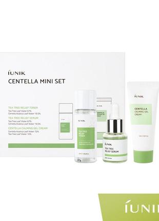 Набір для чутливої жирної комбінованої шкіри iunik centella mini set1 фото