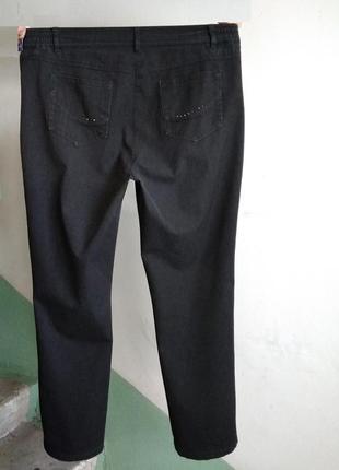 Р 16/50-52 базові чорно-сірі джинси штани стрейчеві пояс на гумці bonita4 фото