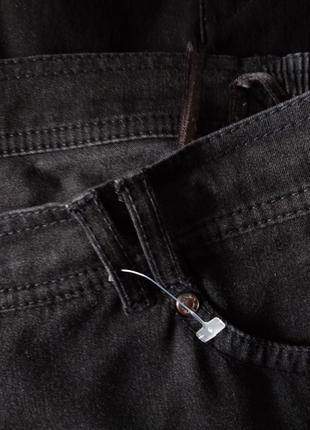 Р 16 / 50-52 базовые черно-серые джинсы штаны брюки стрейчевые пояс на резинке bonita7 фото