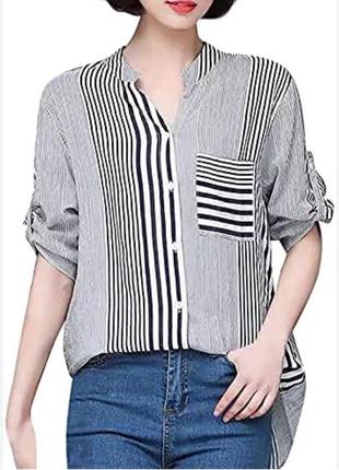 Женская натуральная рубашка хлопок с длинным рукавом р.48/ l1 фото