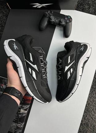 Reebok zig kinetica || black white1 фото