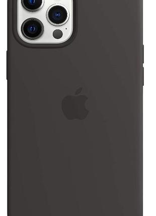 Силиконовый чехол iphone 12 pro max silicone case with magsafe black оригинал1 фото