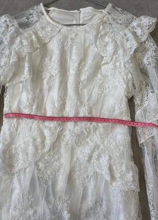 Платье свадебное, венчальное, на крестостное7 фото