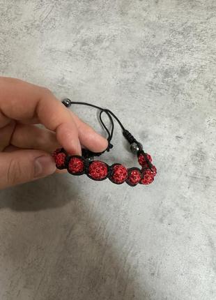 Браслет з червоними стразами