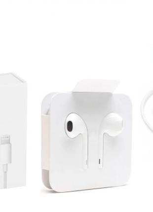 Оригінальні навушники провідна гарнітура apple earpods with lightning connector (mmtn2