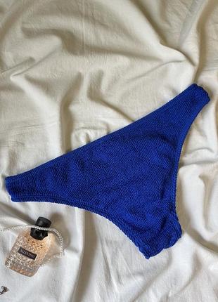 Роздільний синій купальник на завʼязках/ купальник кольору електрик primark10 фото