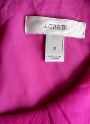 Яркая шелковая блуза, топ, майка, 100% шелк, фуксия, j.crew6 фото