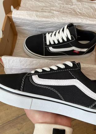 Кеди vans old skool black/white 25 фото