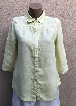 Жовта,льон 100% блуза,сорочка,етно стиль бохо,швейцарія,