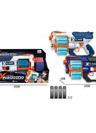 7241  jlx пистолет игрушечный с мягкими патронами, 2 цвета, в коробке