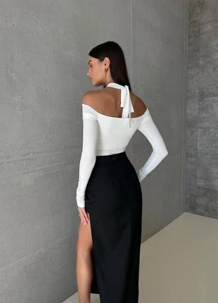 Белый боди с завязками ❤️ черный боди ❤️ элегантный боди ❤️ белый боди
