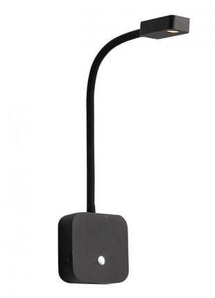 Бра с usb kloodi deco wa-snake sq565 3000k bk