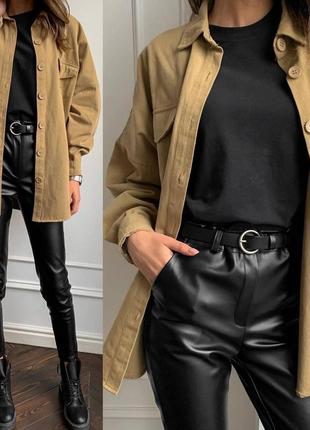 Супер модные женские брюки эко-кожа стильные брюки чёрные леггинсы базовые кожаные женские брюки8 фото