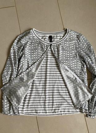 Блуза шёлковая блейзер с принятом пингвинчики marc cain размер s6 фото