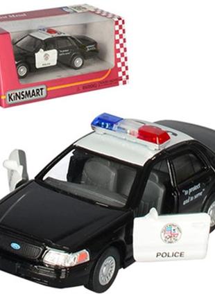 5327 kt/w машина kinsmart ford полицейская, инерция, откр. двери, в коробке