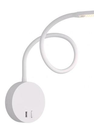 Бра+usb 5v 2.1a kloodi deco wa-liana 500 3000k wh