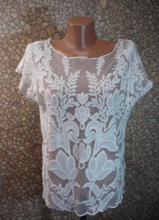Модна мереживна блузка "new look" 46\48 р1 фото