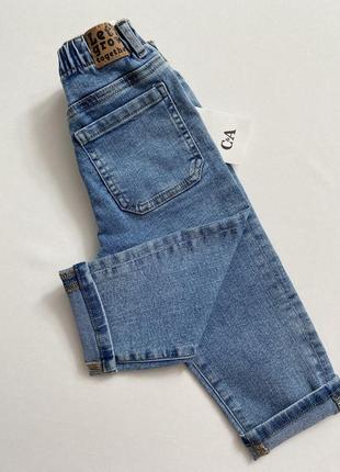 Джинси мом/mom на високій посадці/висока посадка на дівчинку 12-18 місяців/рік c&a