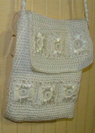 Сумка жіноча плетена.