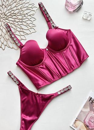 Корсет victoria’s secret комплект набір набор бюстьє білизна вікторія сікрет белье виктория сикрет бра бюст
