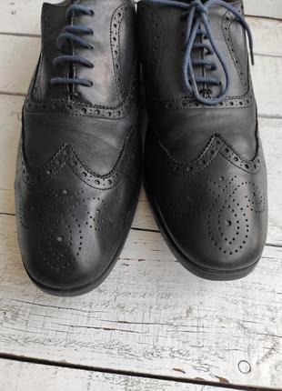 Кожаные мужские туфли броги clarks 45p5 фото