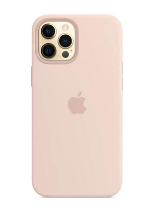 Чехол full silicone case для iphone 12 / 12 pro pink sand (силиконовый чехол пудра силикон кейс айфон 12 про)