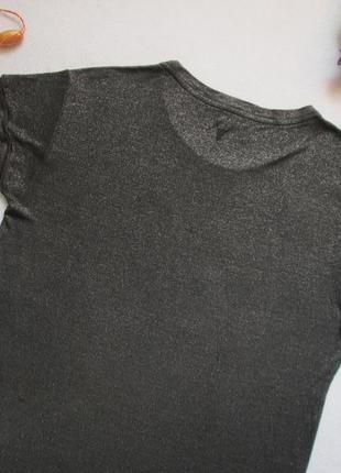 Шикарная стильная футболка цвета хаки с люрексом 100% вискоза alix турция4 фото