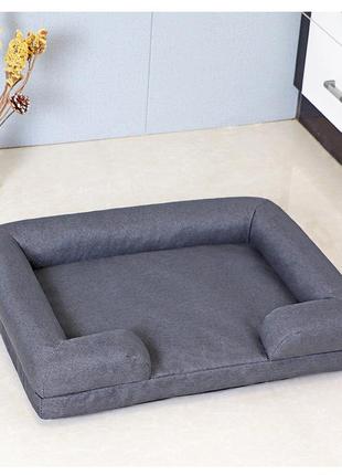 Лежак для собак pet style "classic" серый 50х40 см