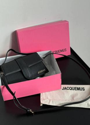 Jacquemus прямоугольная черная сумка5 фото