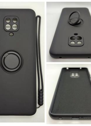 Чохол бампер чехол xiaomi redmi note 9 pro/s магніт-кільце1 фото