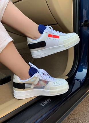 Кроссовки nike air force 1 type n.354 white кросівки