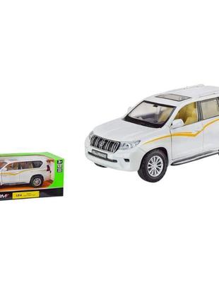 68270 a/w  машина металл автопром toyota land cruiser prado, 1:24, инерция, свет, звук, в коробке