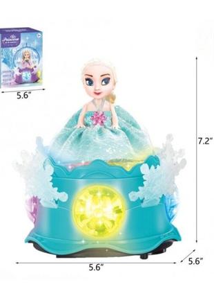 173-1 zr  кукла принцесса в шаре, ездит, свет, звук, на батарейках, в коробке