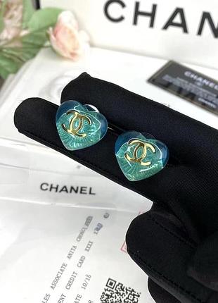 Серьги гвоздики шанель объёмные из медицинского золота stainless steel, xuping позолоченные