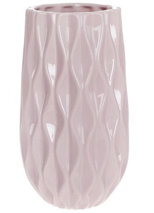 Ваза керамическая леонор 30 см светло-розовая (795-472)