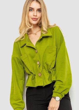 Жакет жіночий двонитка, колір світло-зелений, 115r05191 фото