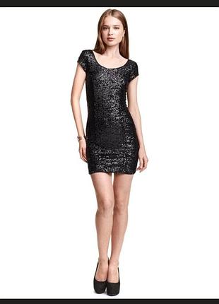 Платье h&m 34 чёрное 3