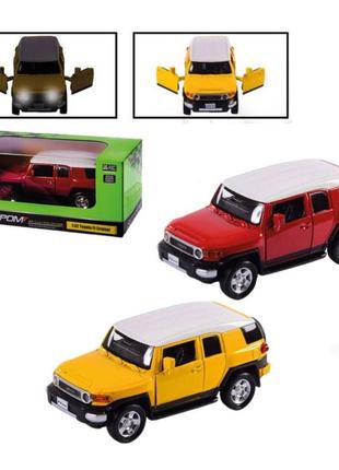 68304 машина автопром toyota fj cruiser, металлическая, инерция, свет, звук, в коробке