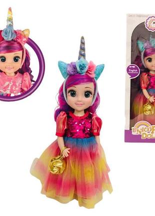 022 лялька unicorn doll, розмовляє, світло