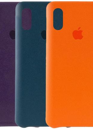 Шкіряний чохол ahimsa pu leather case logo (a) для apple iphone xs max (6.5")