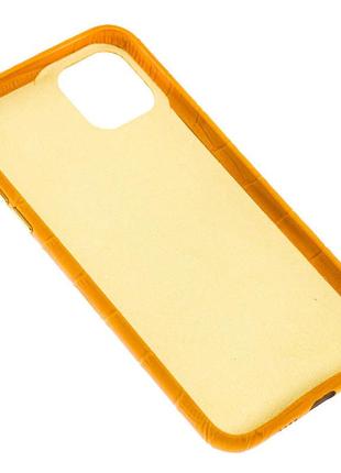 Кожаный чехол croco leather для apple iphone 11 (6.1")4 фото