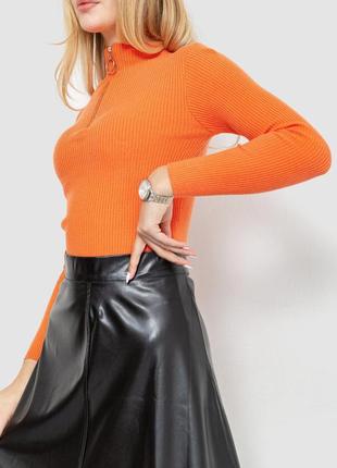 Кофта женская в рубчик, цвет оранжевый, gw3 фото