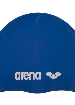 Шапка для плавання arena classic silicone jr синій діт osfm