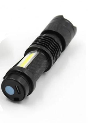 Тактический карманный фонарь police 525/8468-хре+сов, мощный ручной фонарик, карманный мини фонарь g5 фото