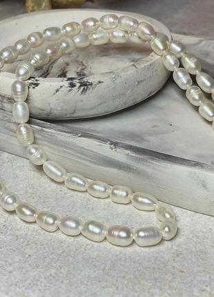 Намисто з перлів перлини натуральні намисто з перлин буси з натуральних перлин.3 фото