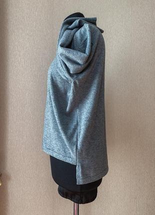 Серый свитер кофточка расшитая бисером5 фото
